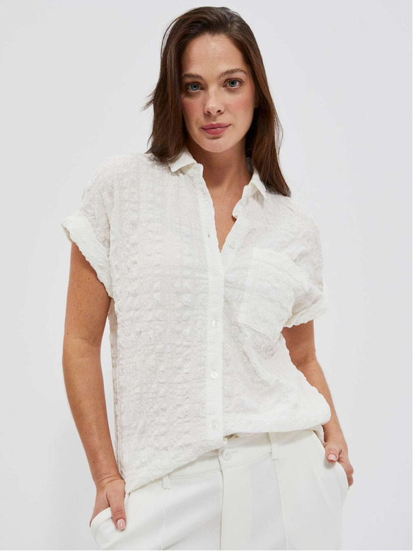 Moodo Weiß Damen Bluse Moodo