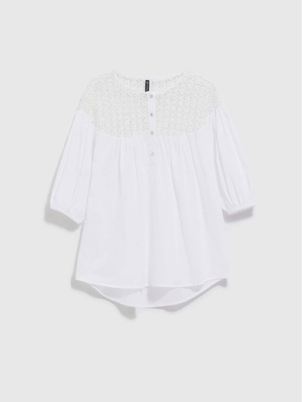 Moodo Weiß Damen Bluse Moodo