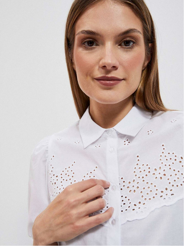 Moodo Weiß Damen Bluse Moodo