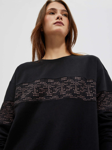 Moodo Schwarzes Damen-Sweatshirt Moodo