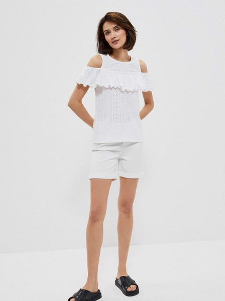 Moodo Weiße Damen-Shorts Moodo