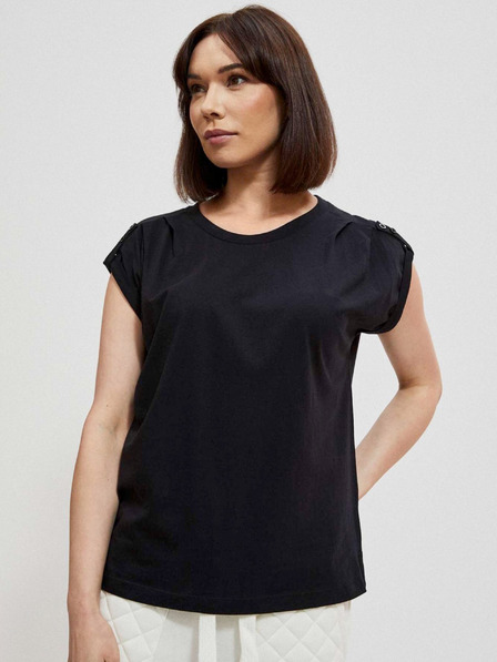 Moodo Schwarzes Damen Long Shirt Moodo