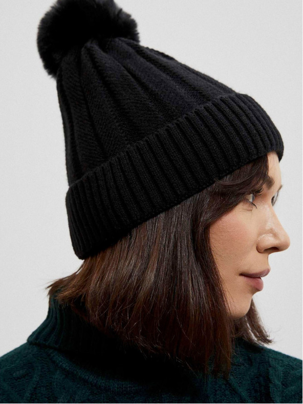 Moodo Schwarze Damenmütze Moodo