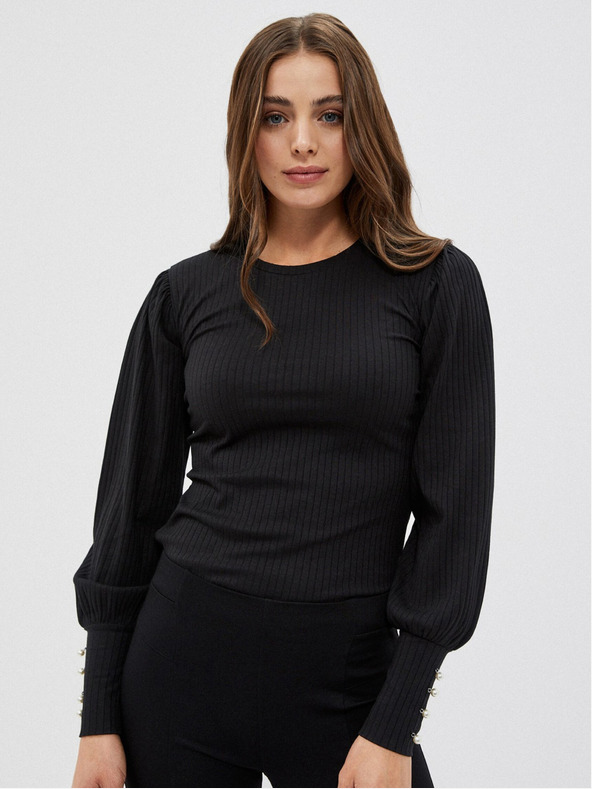Moodo Schwarze Damenbluse Moodo