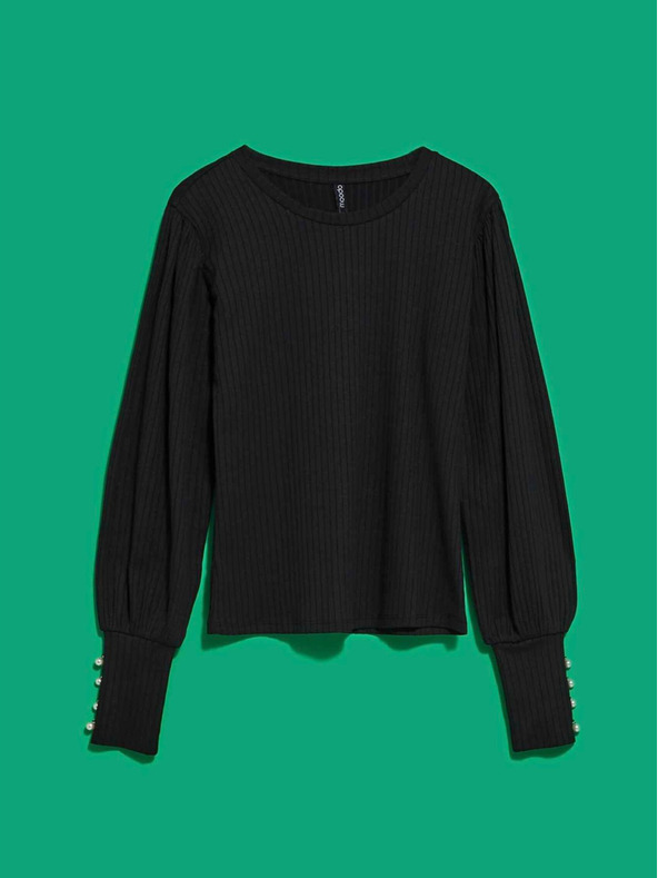 Moodo Schwarze Damenbluse Moodo