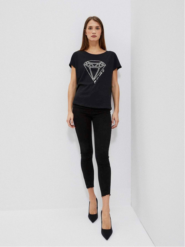 Moodo Schwarzes Damen Long Shirt Moodo