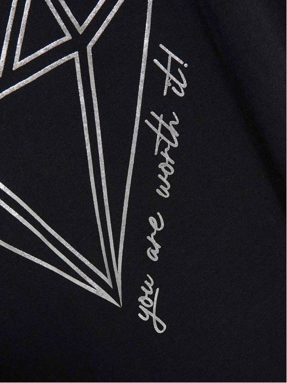 Moodo Schwarzes Damen Long Shirt Moodo