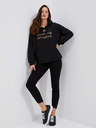 Moodo Schwarzes Damen-Kapuzen-Sweatshirt Moodo