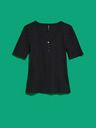 Moodo Schwarzes Damen Long Shirt Moodo