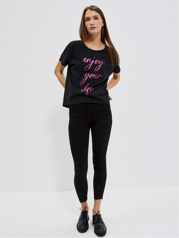 Moodo Schwarzes Damen Long Shirt Moodo