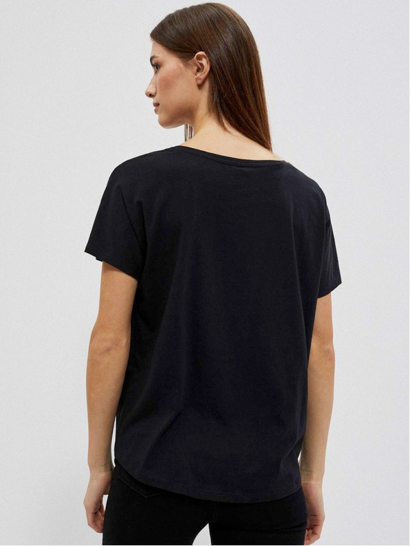 Moodo Schwarzes Damen Long Shirt Moodo