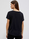 Moodo Schwarzes Damen Long Shirt Moodo