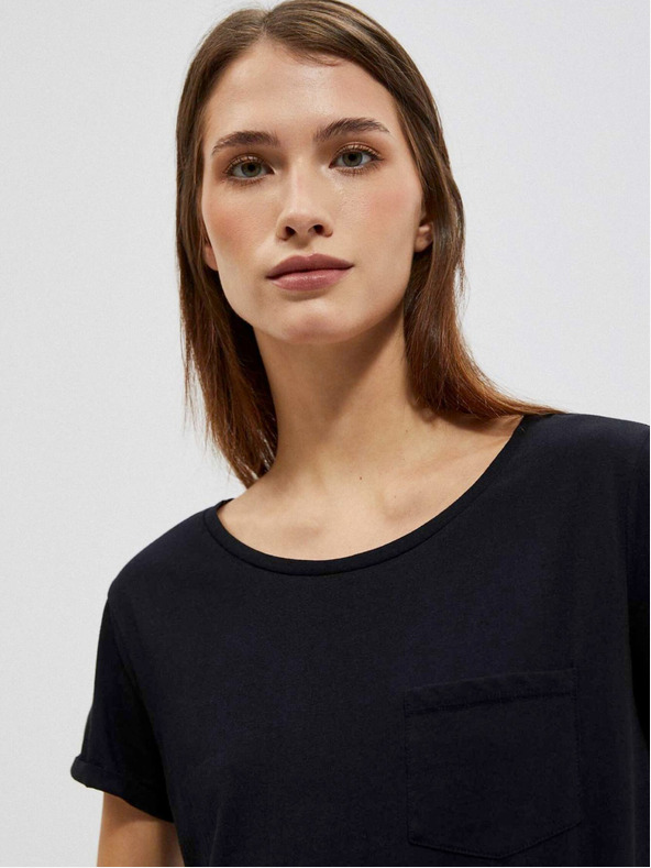Moodo Schwarzes Damen Long Shirt Moodo