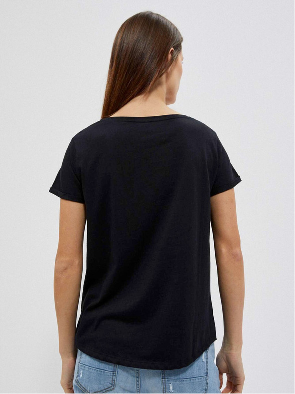 Moodo Schwarzes Damen Long Shirt Moodo