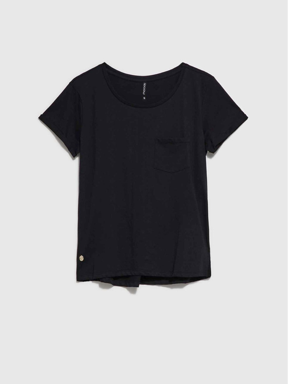 Moodo Schwarzes Damen Long Shirt Moodo