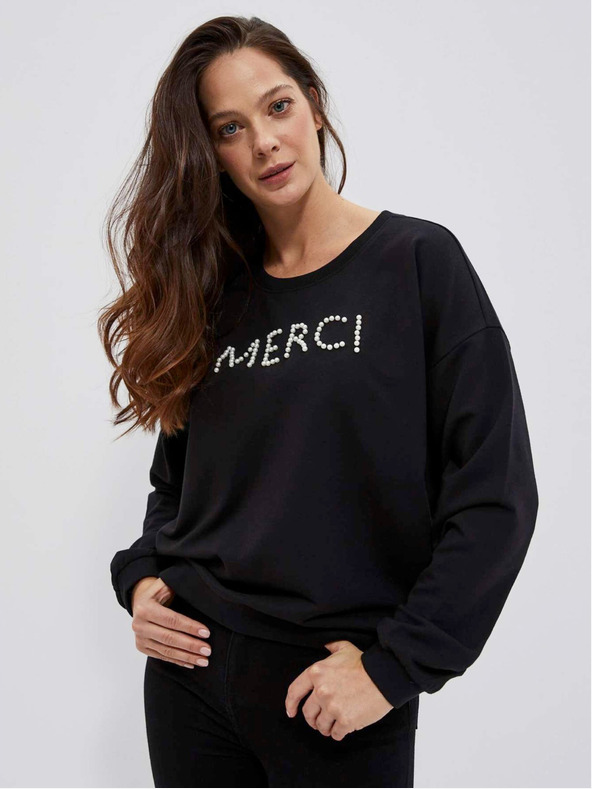 Moodo Schwarzes Damen-Sweatshirt Moodo