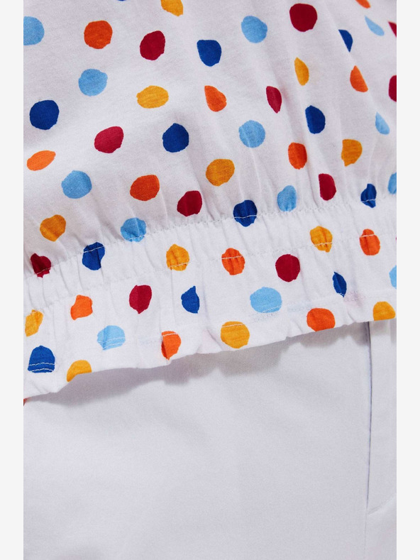 Moodo Weißes gemustertes Damen-T-Shirt Moodo