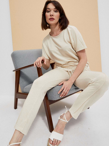 Moodo Beige Damen-Sweatpants Moodo