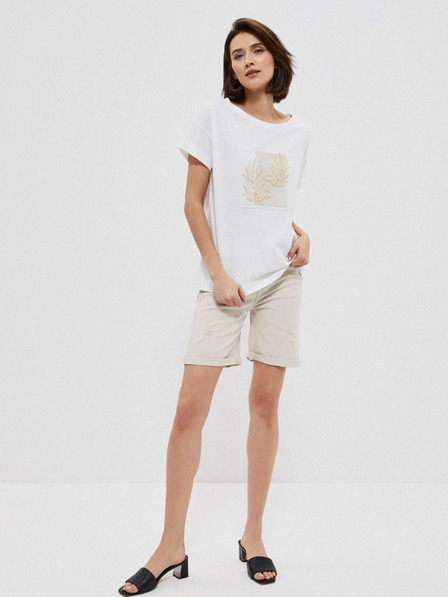 Moodo Beige Damen Shorts Moodo