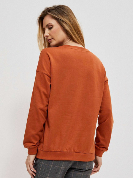 Moodo Moodo orangefarbenes Damen-Sweatshirt