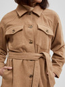 Moodo Beige Damen Shirtjacke mit Gürtel Moodo