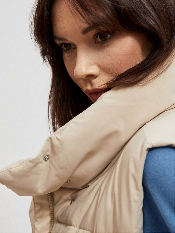 Moodo Moodo Beige Damen Steppweste