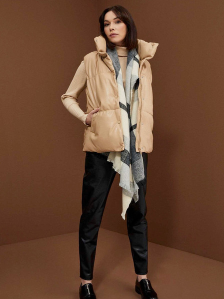 Moodo Moodo Beige Damen Steppweste