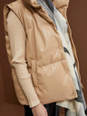Moodo Moodo Beige Damen Steppweste