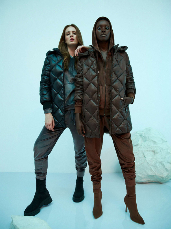 Moodo Braune Damen-Steppjacke Moodo