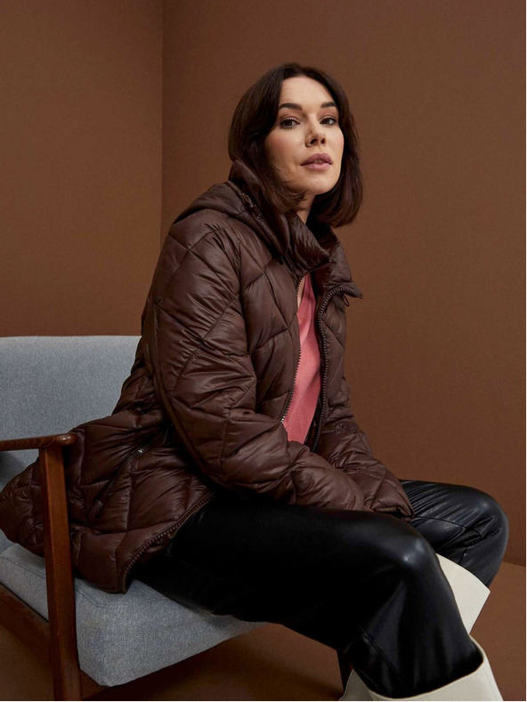 Moodo Braune Damen-Steppjacke Moodo