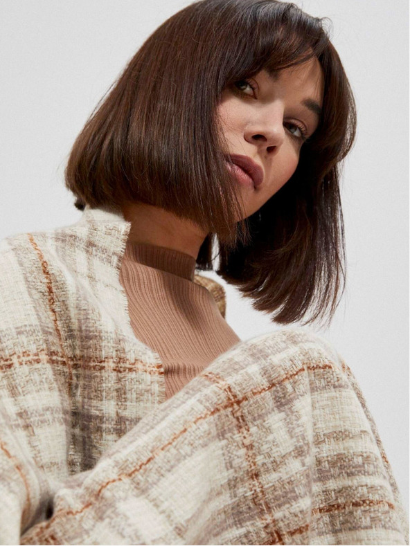 Moodo Breiter karierter Schal