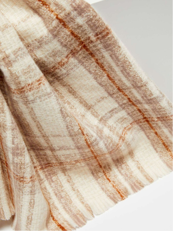 Moodo Breiter karierter Schal