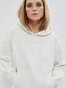 Moodo Weißer Damen-Kapuzenpullover Moodo