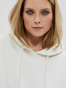 Moodo Weißer Damen-Kapuzenpullover Moodo