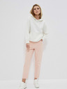 Moodo Weißer Damen-Kapuzenpullover Moodo