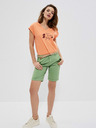 Moodo Grüne Damen Chino-Shorts Moodo