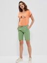 Moodo Grüne Damen Chino-Shorts Moodo