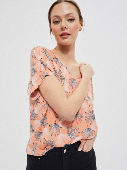 Moodo Moodo Orangefarbenes Damen-T-Shirt