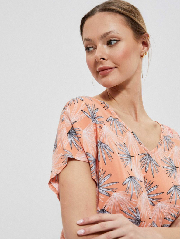 Moodo Moodo Orangefarbenes Damen-T-Shirt