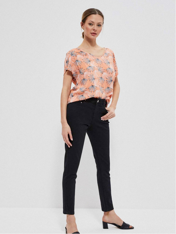 Moodo Moodo Orangefarbenes Damen-T-Shirt