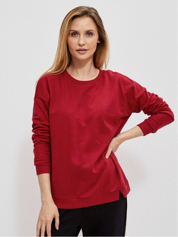 Moodo Roter Damen-Kapuzenpullover Moodo