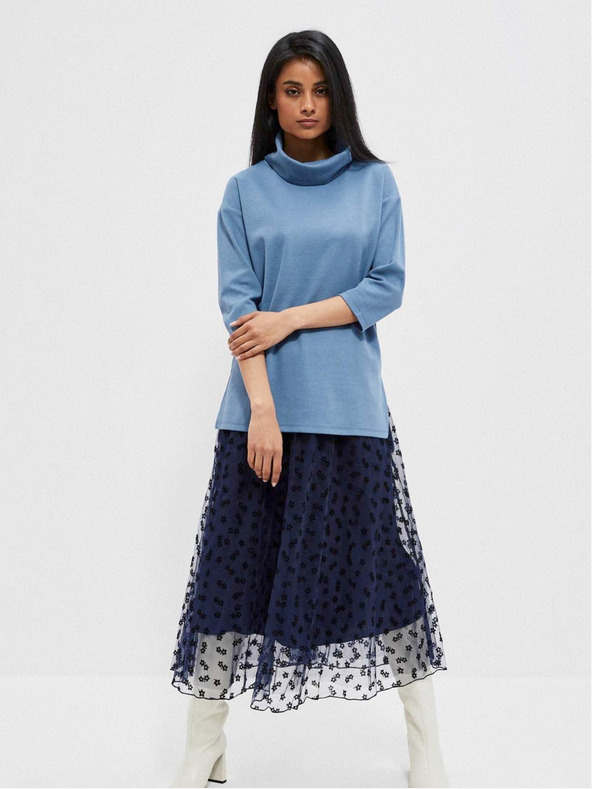 Moodo Blauer Damen-Kapuzenpullover Moodo