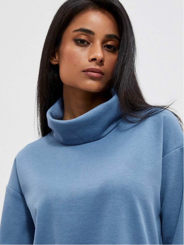 Moodo Blauer Damen-Kapuzenpullover Moodo