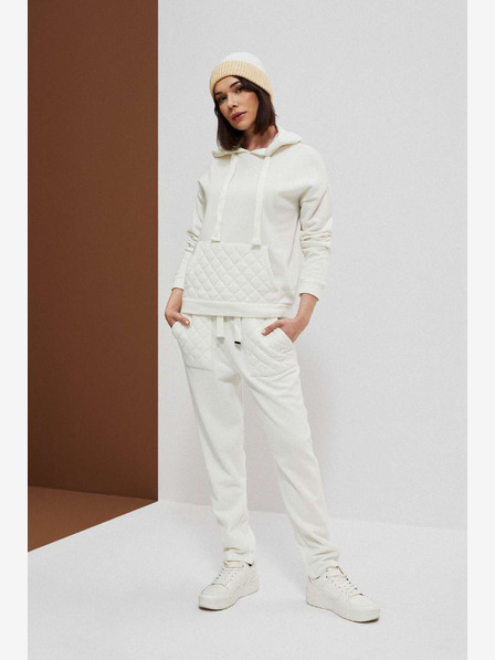 Moodo Weiße Damen-Sweatpants Moodo