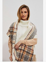 Moodo Cremefarbenes Beige Damen-Kariertes Tuch Moodo