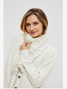 Moodo Moodo Beige und Weißes Damen-Kariertes Hemd
