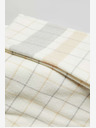 Moodo Moodo Beige und Weißes Damen-Kariertes Hemd