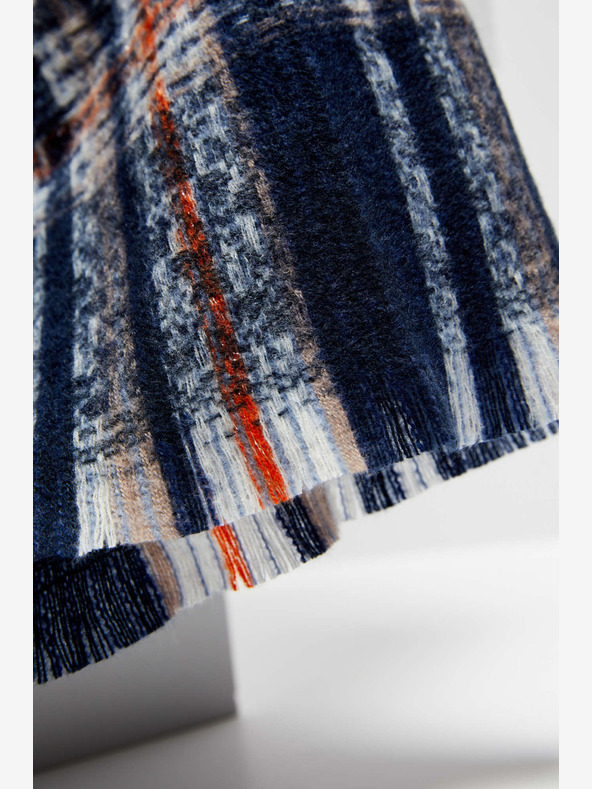 Moodo Blau karierter Damenschal Moodo