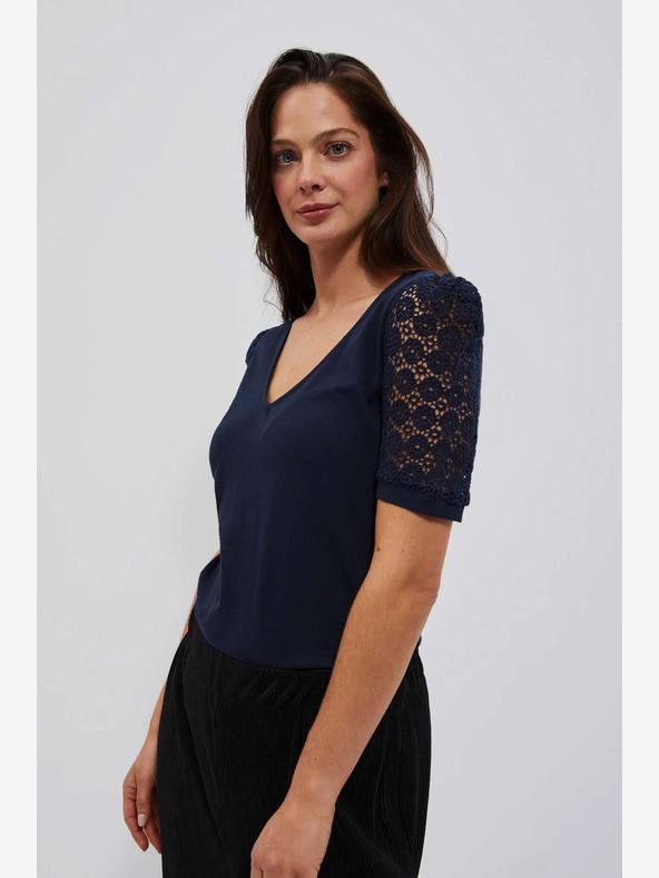 Moodo Dunkelblaue Bluse Moodo