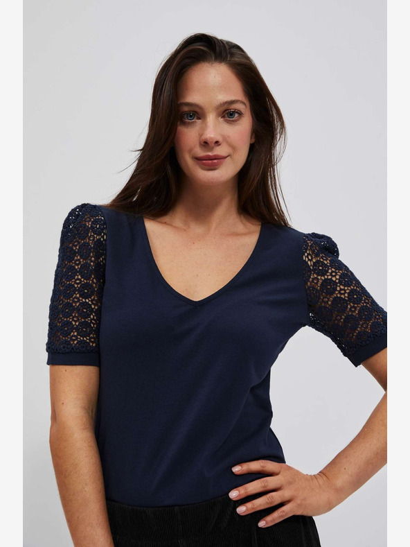 Moodo Dunkelblaue Bluse Moodo